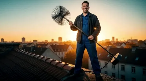 Chimney service on a rooftop near Hudson, WI